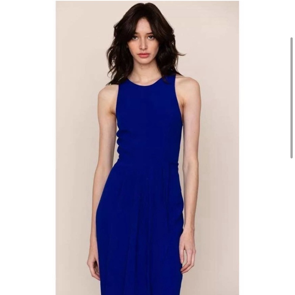 YUMI KIM NEW So Social Tulip-Hem Racerback Midi Dress Ink Size XS - Picture 3 of 9